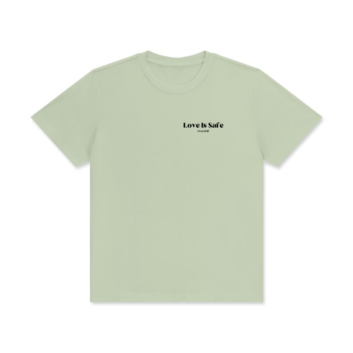 Love is Safe Signature Cotton T-Shirt - Image 4