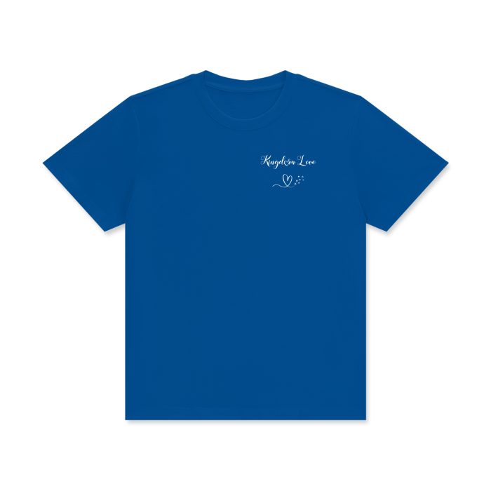 Kingdom Love Cursive Signature Cotton T-Shirt (Dark) - Image 9