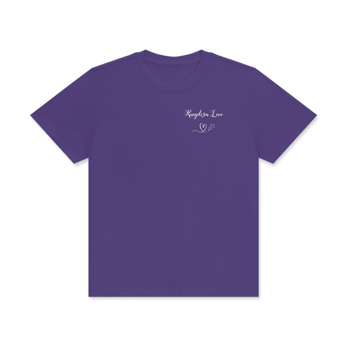 Kingdom Love Cursive Signature Cotton T-Shirt (Dark) - Image 11