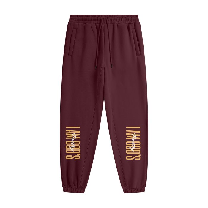 I Am God's Poetry Joggers (Yellow Lettering) - Image 3