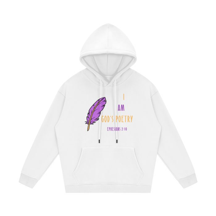 I Am God's Poetry Quill Pen Fleece Hoodie