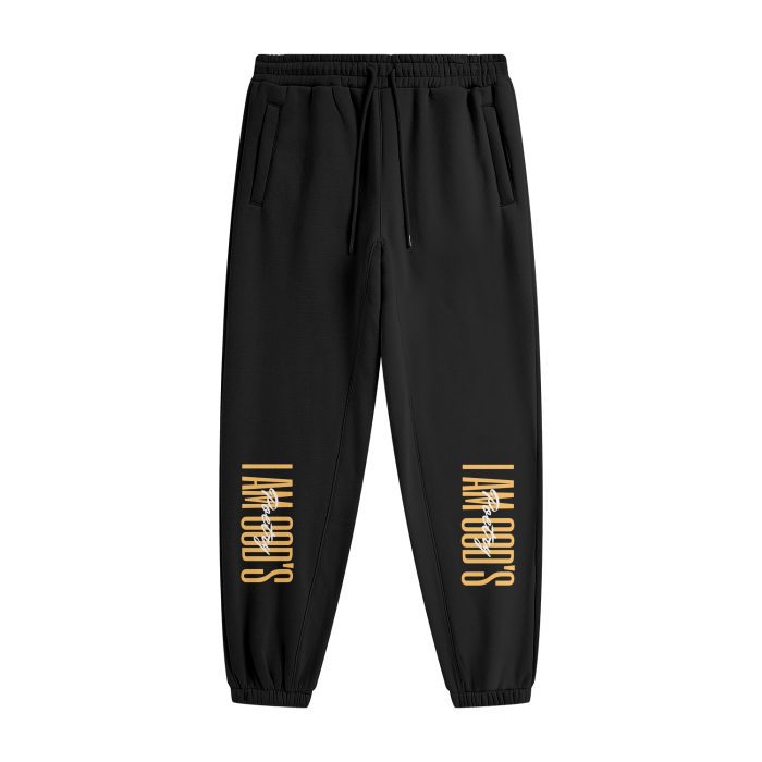 I Am God's Poetry Joggers (Yellow Lettering)