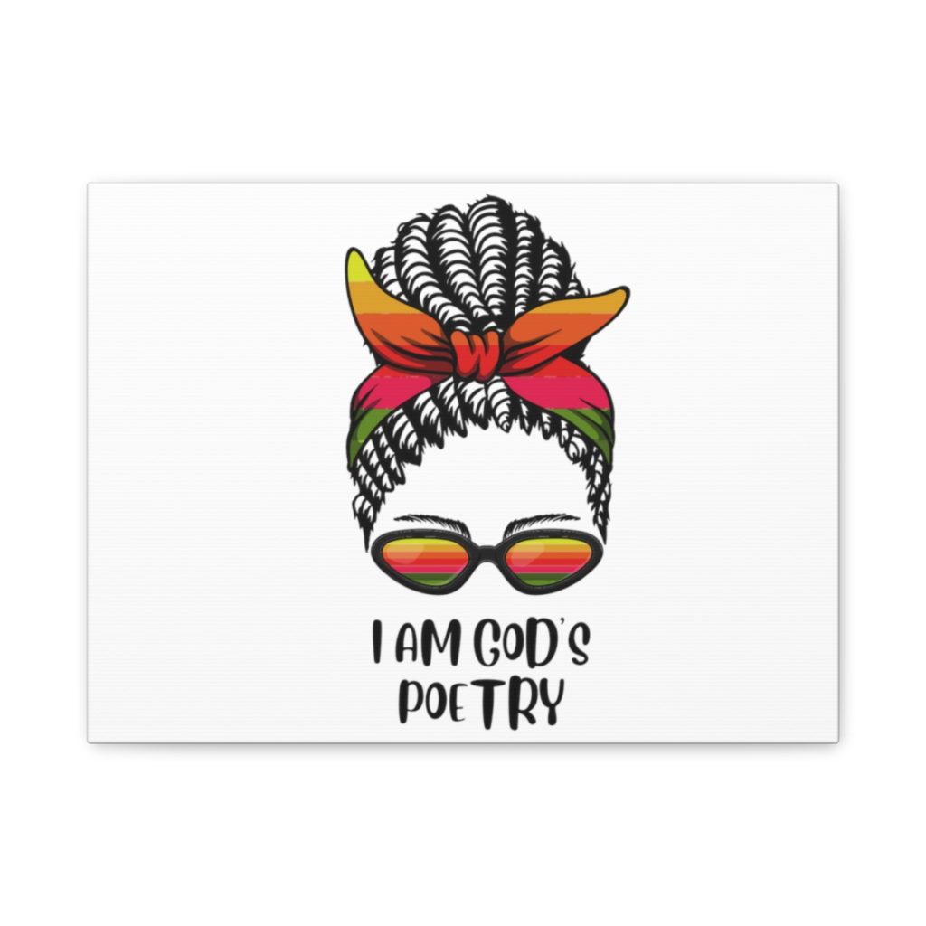 I Am God's Poetry (Loc'd Girl) Canvas