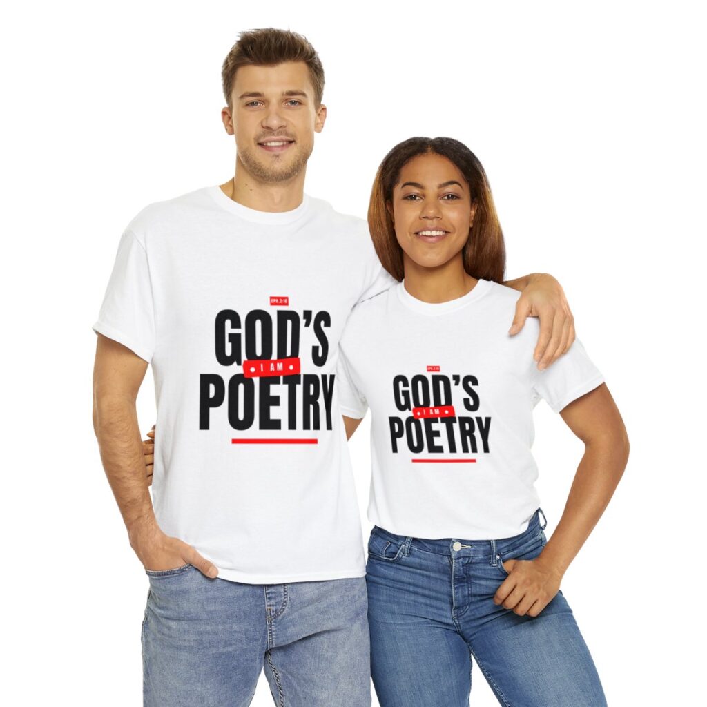 I am God's Poetry Unisex Heavy Cotton Tee (Say it Loud Colors)