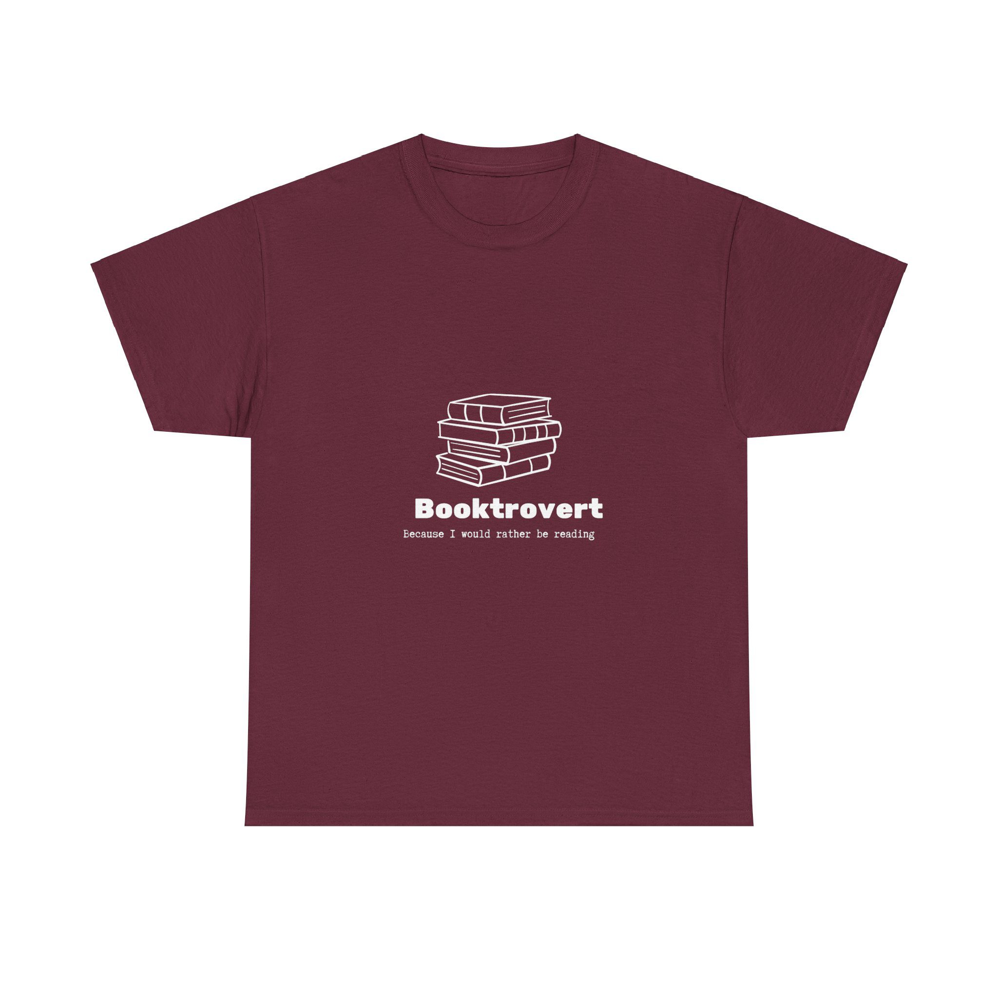 Booktrovert 3 Unisex Heavy Cotton Tee - Introvert Book Lover Reading Shirt, Bookworm Gift, Literary T-Shirt, Bibliophile Top, Reading Fan - Image 9