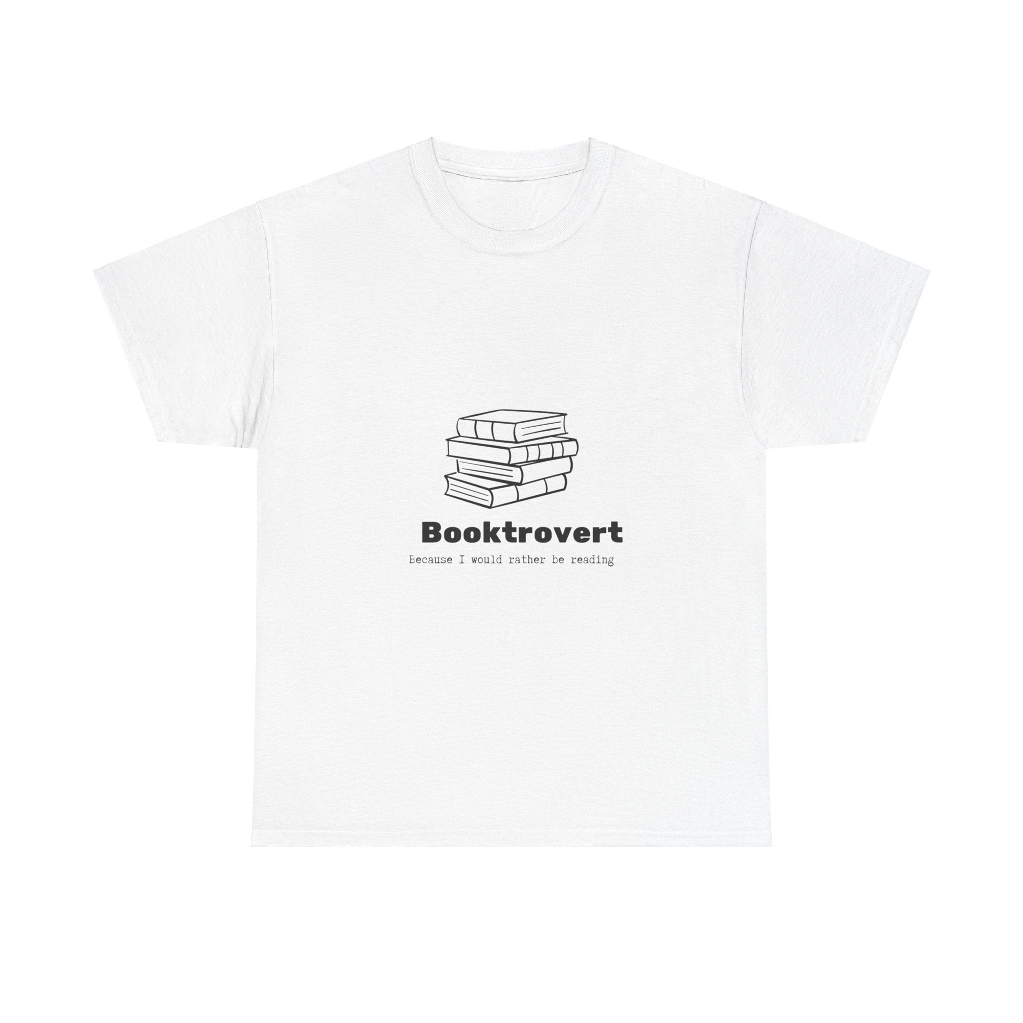 Booktrovert 3 Unisex Heavy Cotton Tee - Introvert Book Lover Reading Shirt, Bookworm Gift, Literary T-Shirt, Bibliophile Top, Reading Fan - Image 7