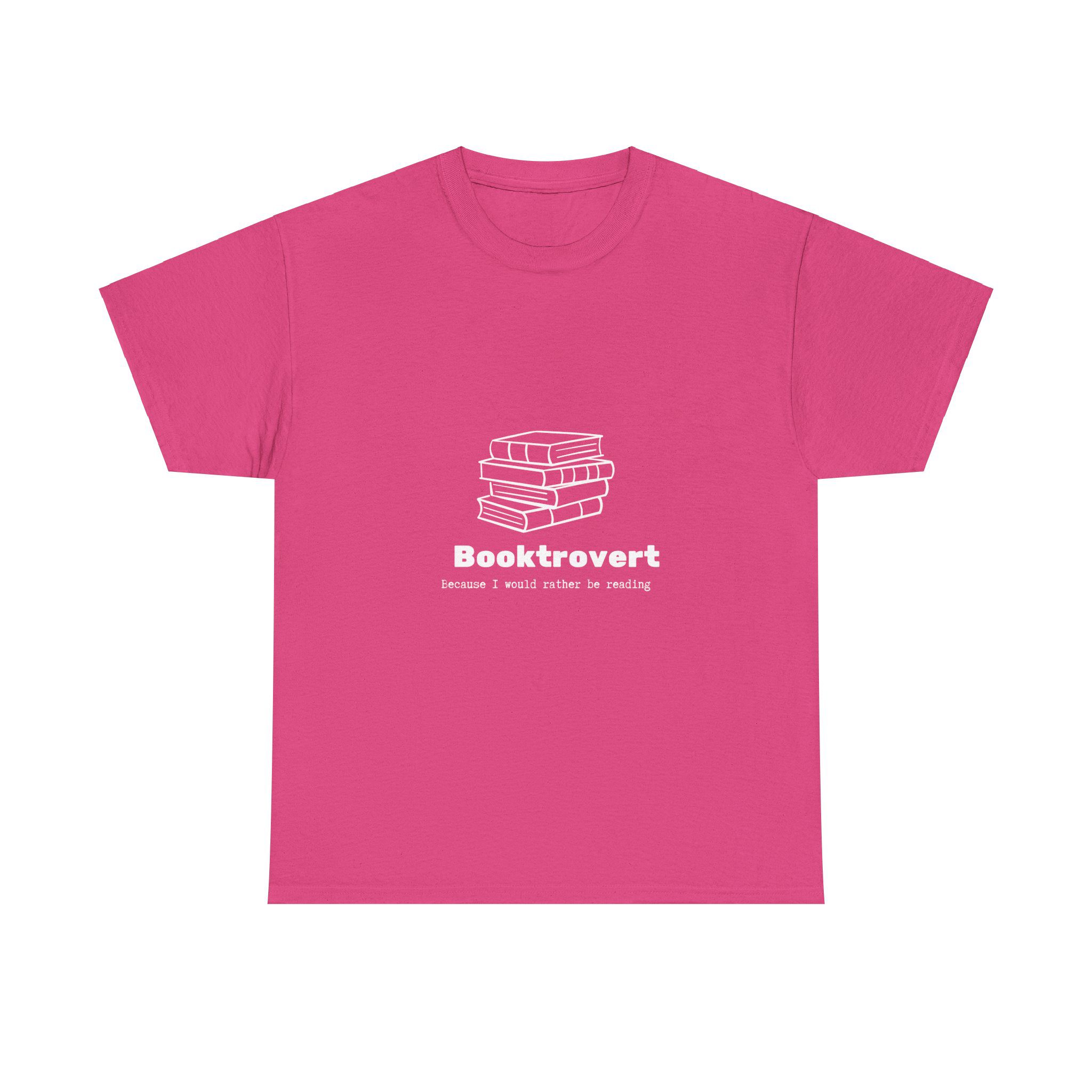 Booktrovert 3 Unisex Heavy Cotton Tee - Introvert Book Lover Reading Shirt, Bookworm Gift, Literary T-Shirt, Bibliophile Top, Reading Fan - Image 10