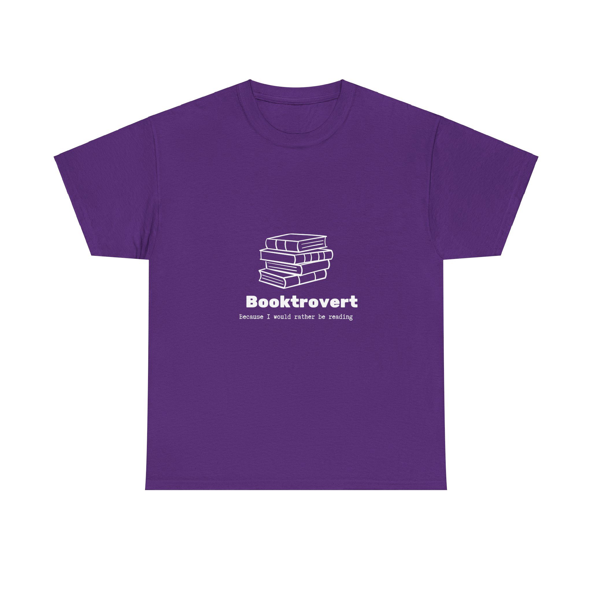 Booktrovert 3 Unisex Heavy Cotton Tee - Introvert Book Lover Reading Shirt, Bookworm Gift, Literary T-Shirt, Bibliophile Top, Reading Fan - Image 6
