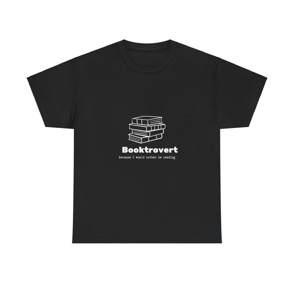 Booktrovert 3 Unisex Heavy Cotton Tee - Introvert Book Lover Reading Shirt, Bookworm Gift, Literary T-Shirt, Bibliophile Top, Reading Fan