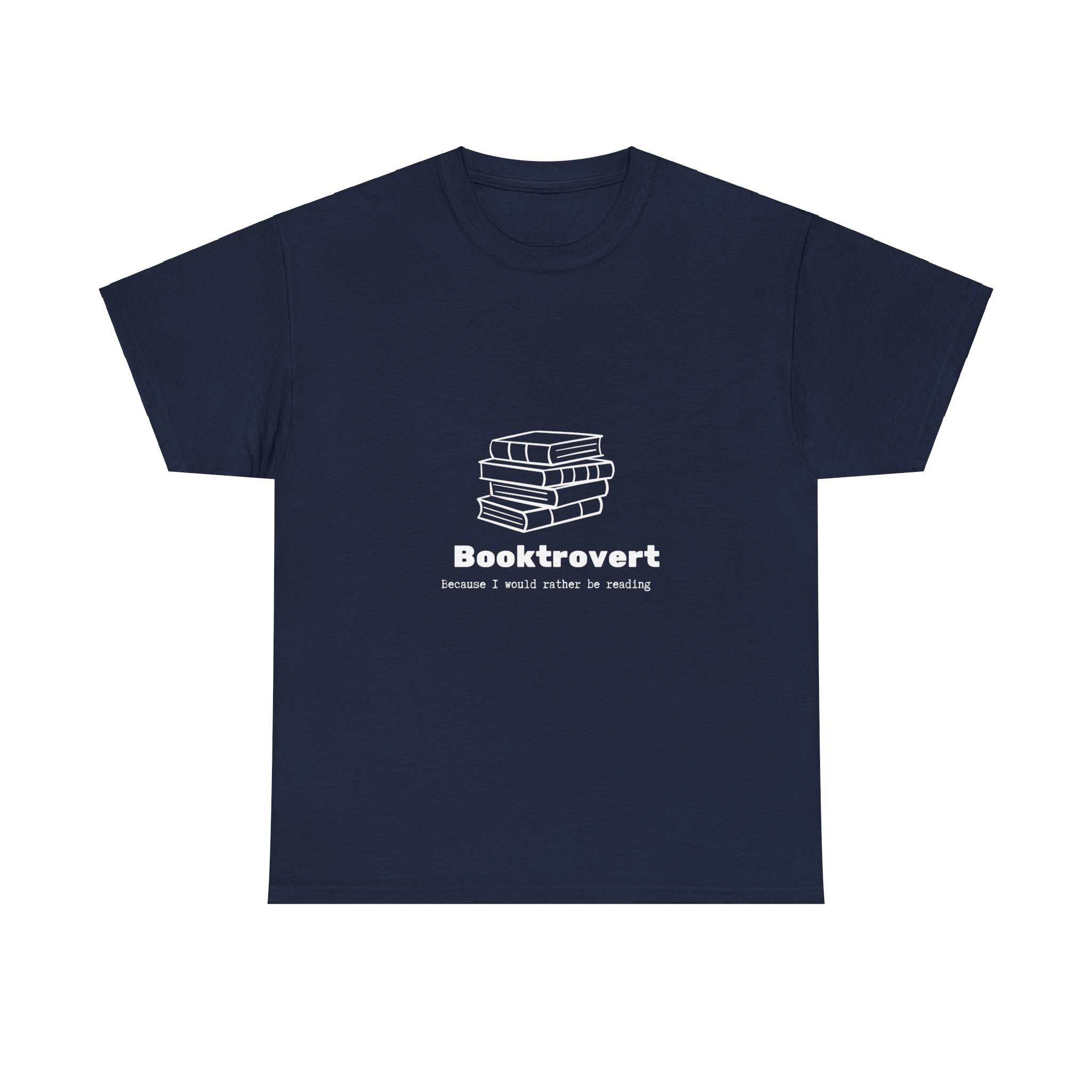 Booktrovert 3 Unisex Heavy Cotton Tee - Introvert Book Lover Reading Shirt, Bookworm Gift, Literary T-Shirt, Bibliophile Top, Reading Fan - Image 4