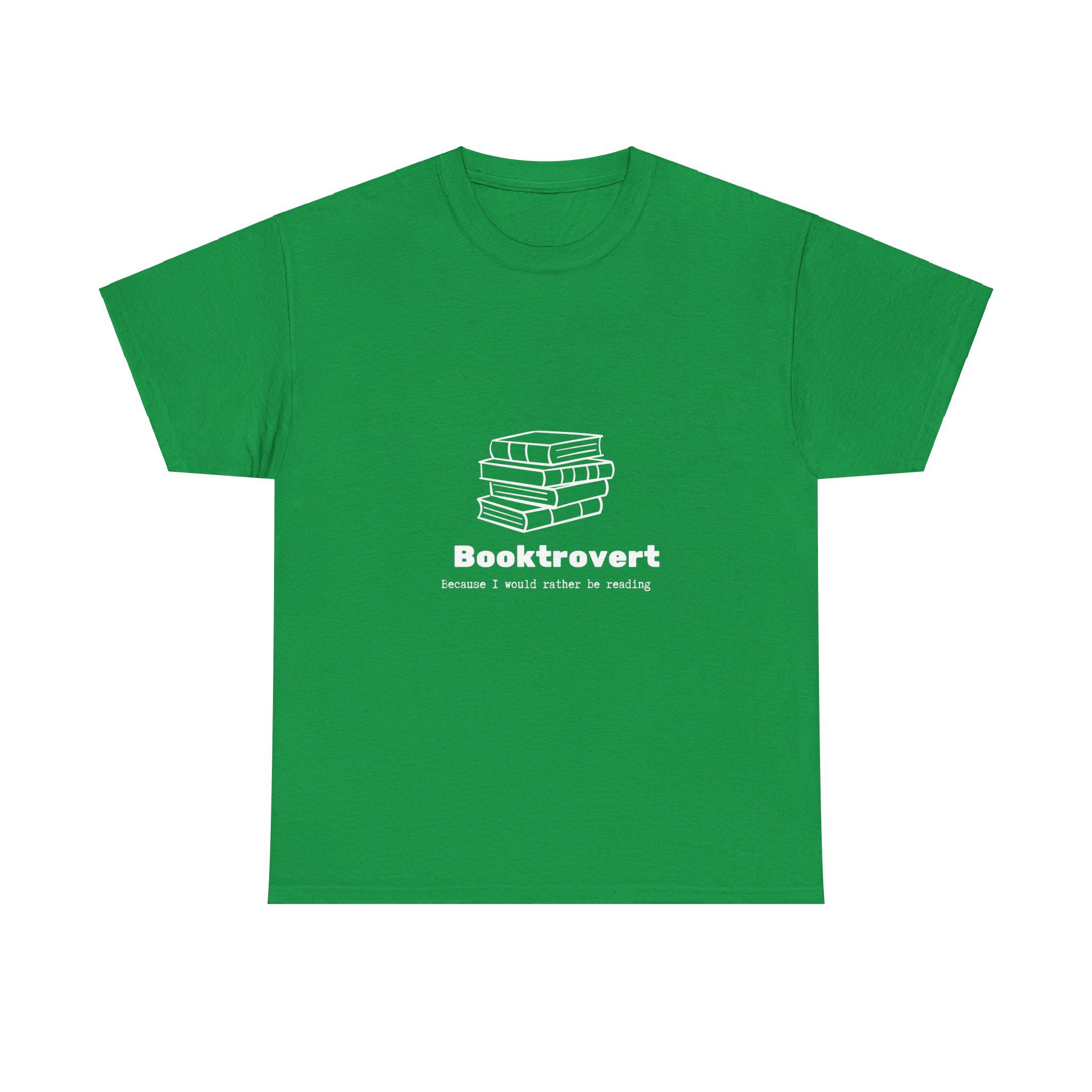 Booktrovert 3 Unisex Heavy Cotton Tee - Introvert Book Lover Reading Shirt, Bookworm Gift, Literary T-Shirt, Bibliophile Top, Reading Fan - Image 5