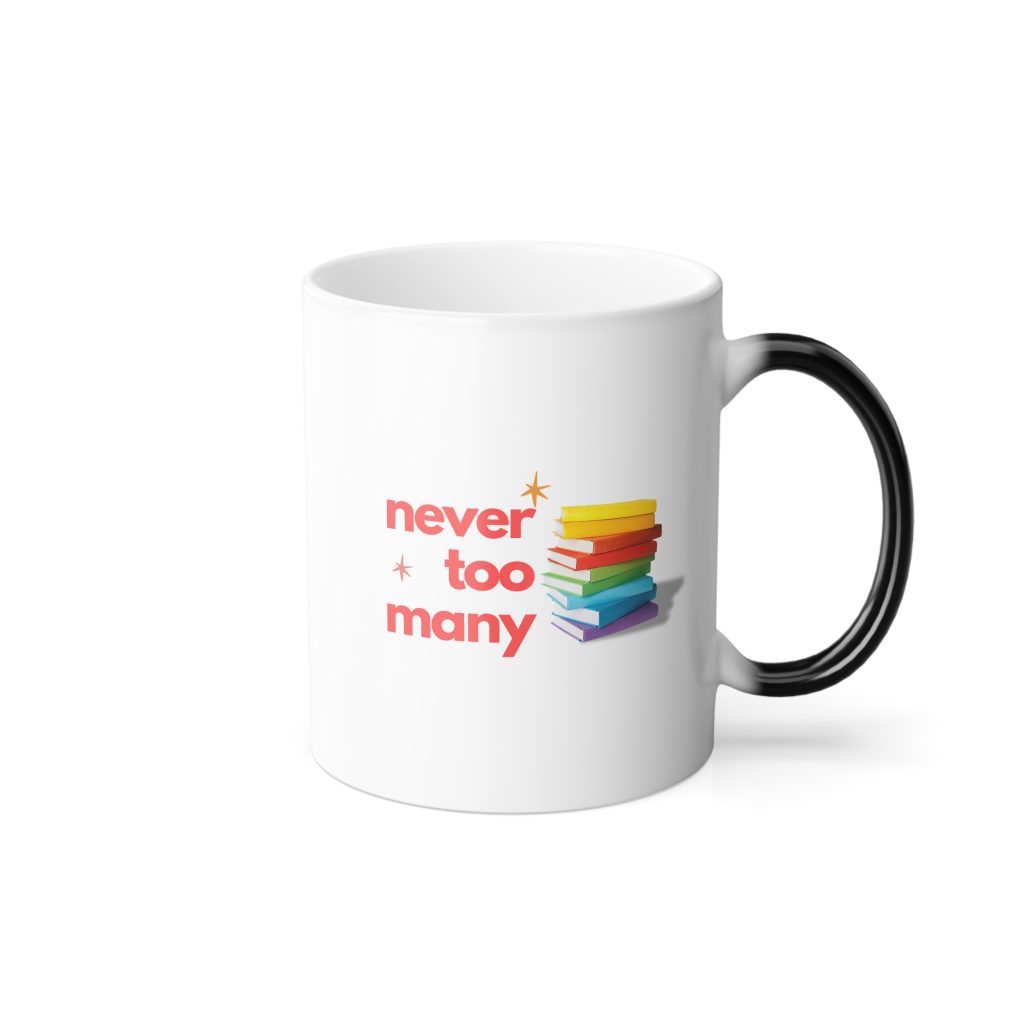 Book Lover Color Morphing Mug, 11oz - Novelty Heat Sensitive Coffee Cup, Literary Gift, Bookworm Present, Library Decor, Reading Mug