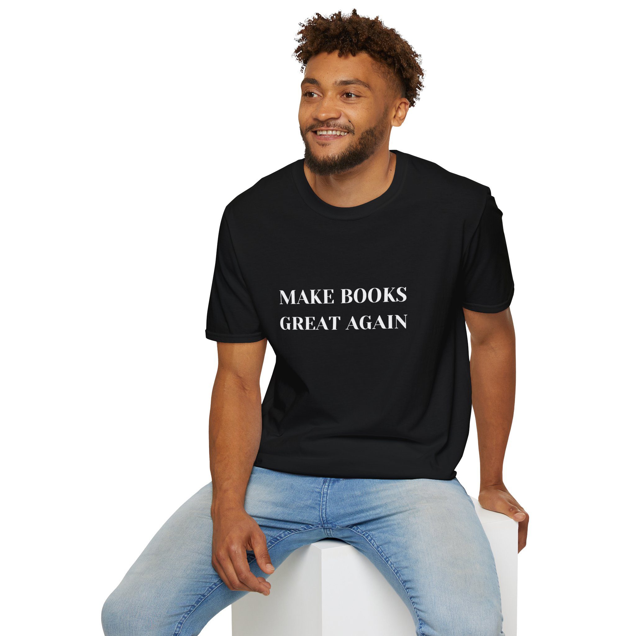Book Lovers T-Shirt, Reading Tee, Bibliophile Gift, Literary Shirt, Library Outfit, Make Books Great Again - Image 6