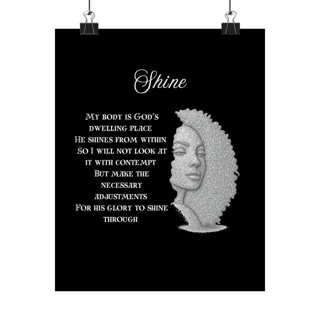 Black Shine Matte Vertical Posters