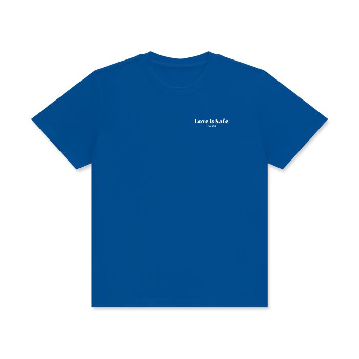 Love is Safe Signature Cotton T-Shirt (Dark) - Image 3