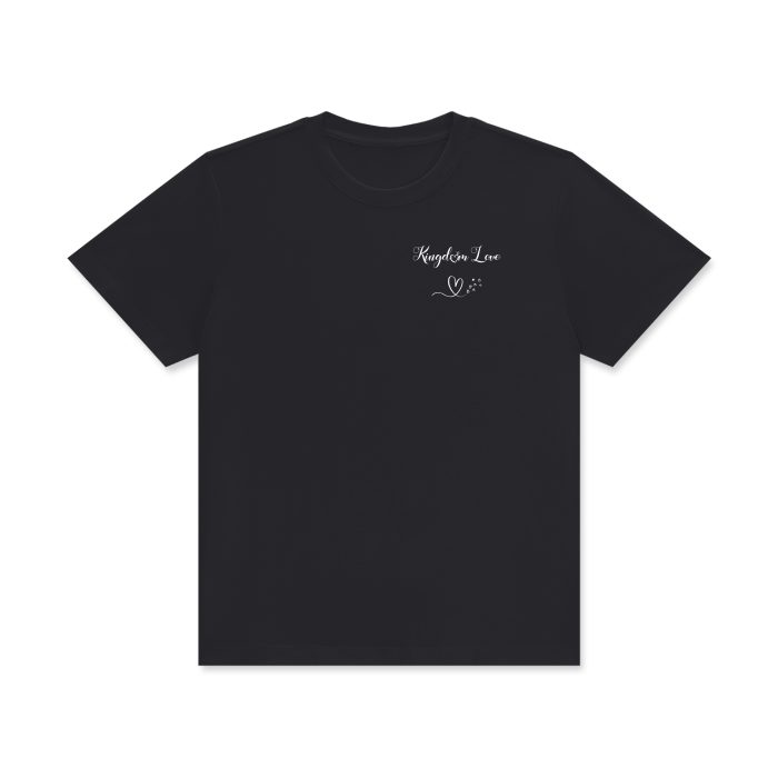 Kingdom Love Cursive Signature Cotton T-Shirt (Dark) - Image 22
