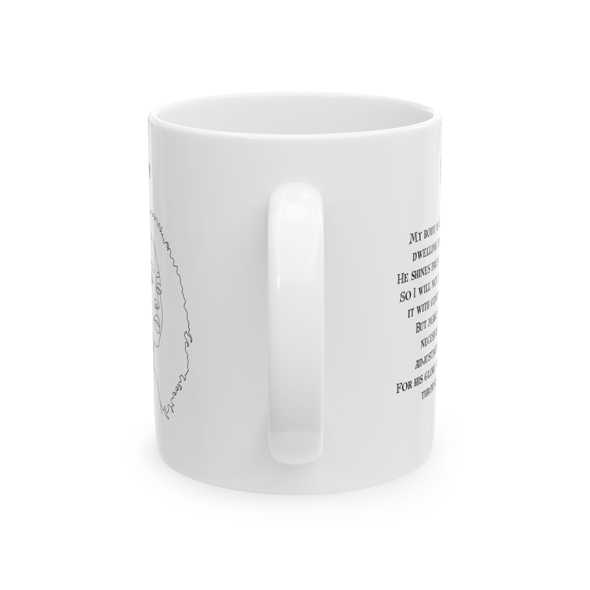 Shine White Ceramic Mug, (11oz, 15oz) - Image 2
