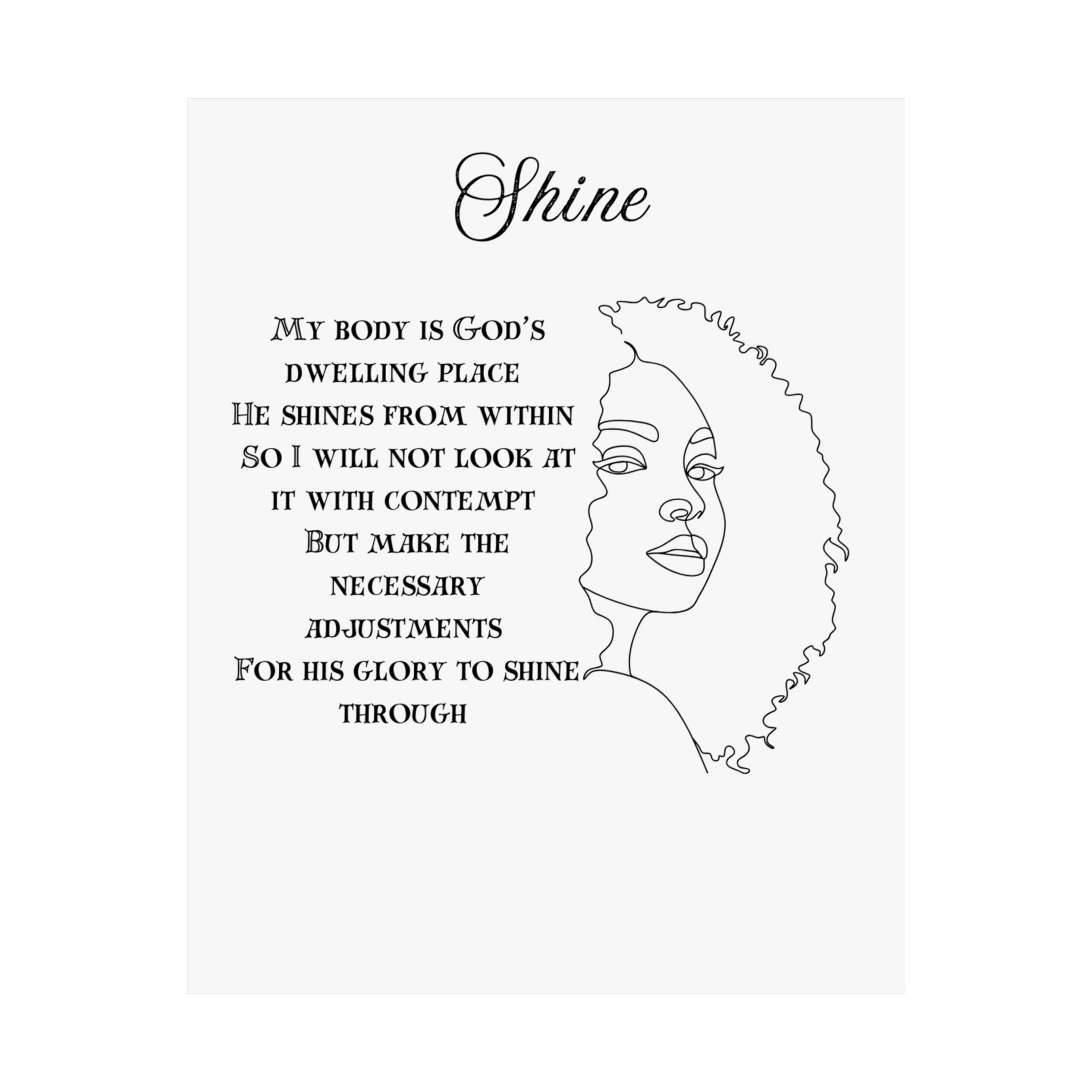 Shine Matte Vertical Posters - Image 2