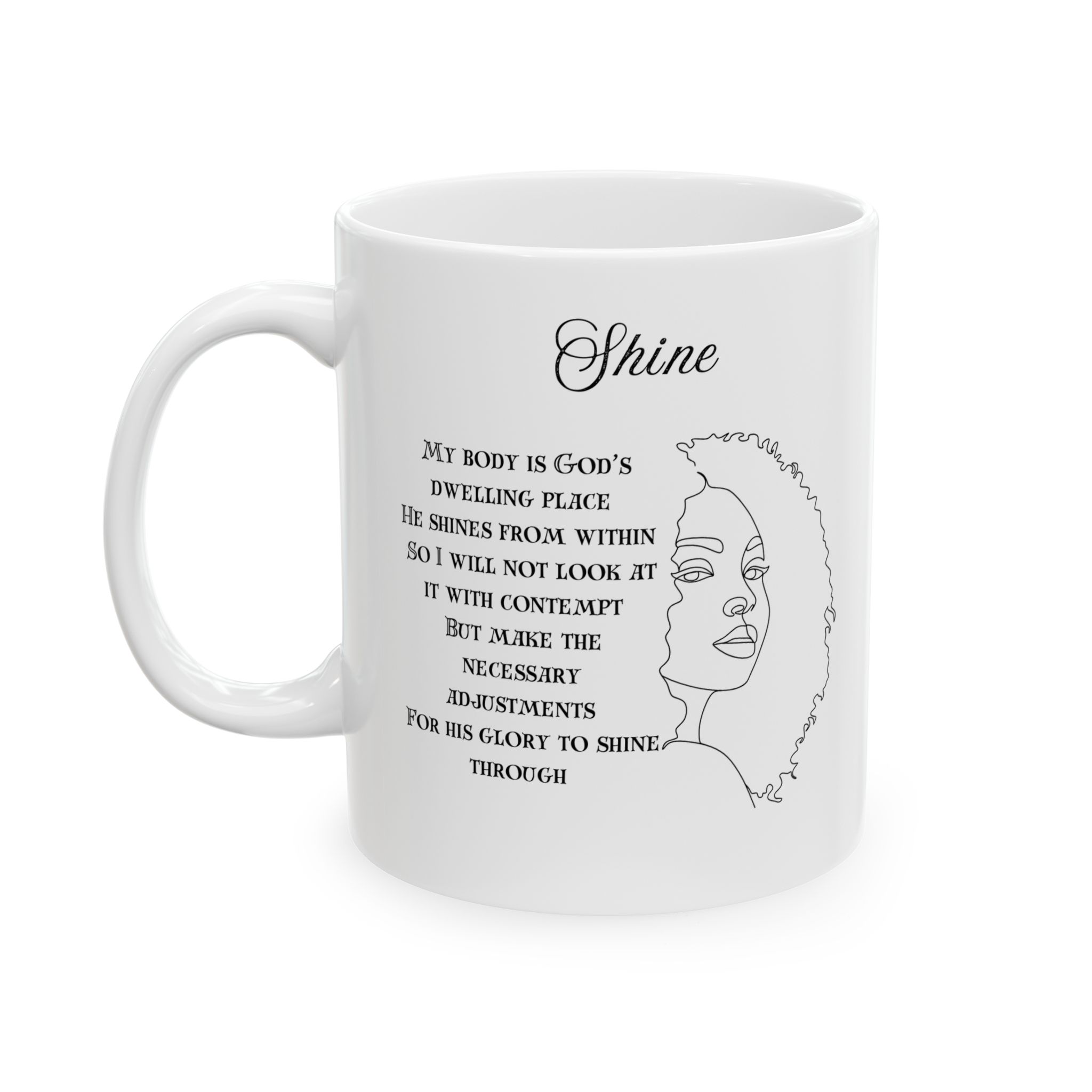 Shine White Ceramic Mug, (11oz, 15oz) - Image 3