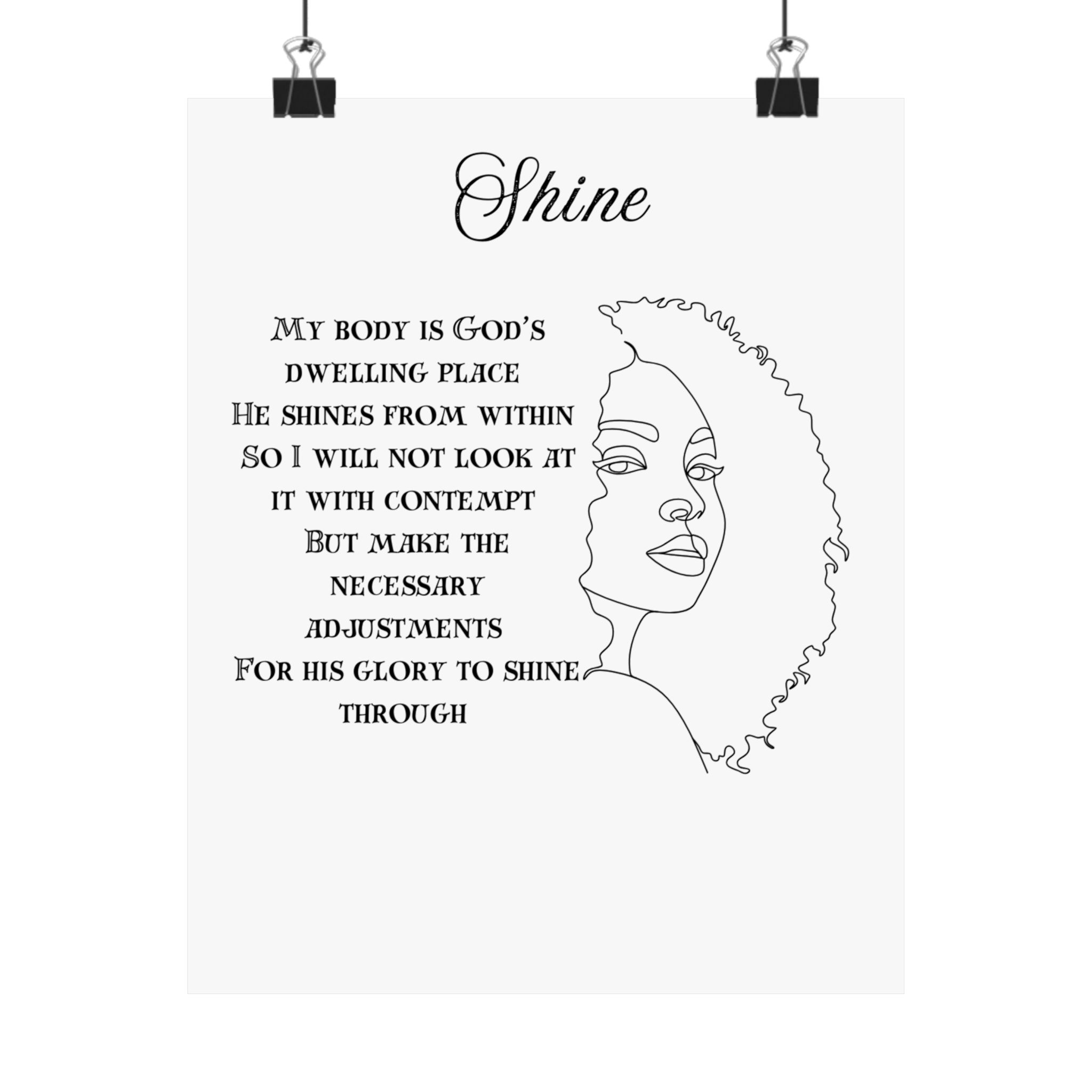 Shine Matte Vertical Posters