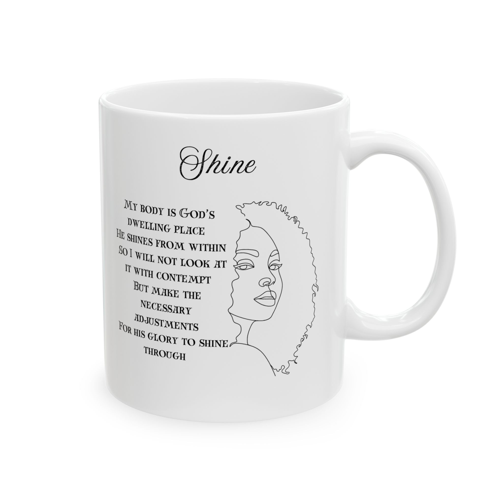 Shine White Ceramic Mug, (11oz, 15oz) - Image 4