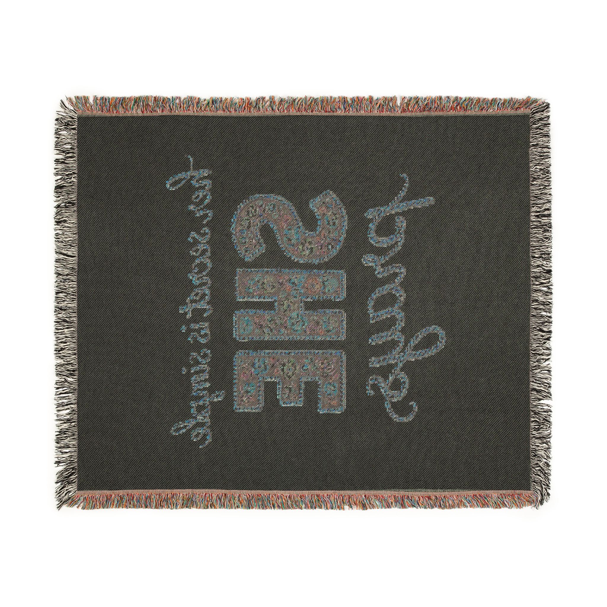 Her Secret is Simple SHE Prismatic Letter Woven Blanket | Inspirational Throw - Image 6